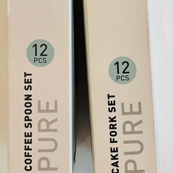 BERGHOFF 24 PIECES Flatware Dessert Set 12 SPOONS,12 cake FORKS, silver - Picture 4 of 9